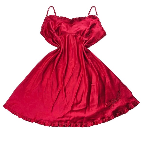 2000S VTG VS ANGELS SWAROVSKI BABYDOLL SLIP DRESS - Picture 2 of 6